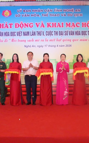 Nghệ An khai mạc Ngày Sách và Văn hóa Việt Nam đọc năm 2026, phát động Cuộc thi Đại sứ Văn hóa đọc